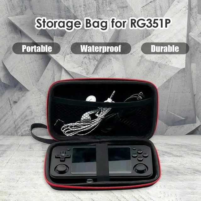 Alt view image 3 of 3 - RG350M Handheld Game Console Carrying Case Zipper Storage Pouch with Dustproof Shockproof Protective Design Soft Interior Lining for Travel and Outdoor Gaming Lightweight Portable Bag