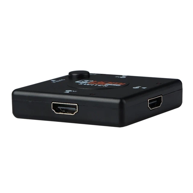 Alt view image 2 of 6 - 1080P HD HDMI Switch Mini HDMI Switcher 3 Interface HD Video Switch 1 Interface Converter with Multichannel Audio P0