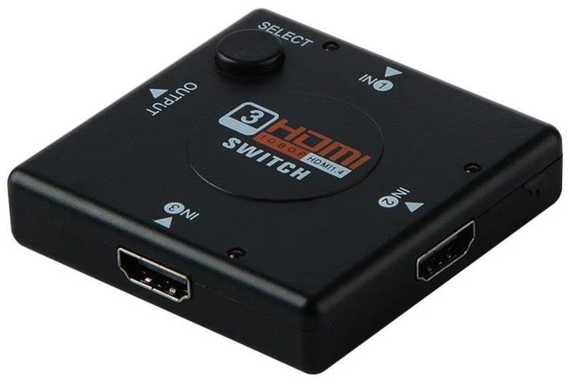 Alt view image 5 of 6 - 1080P HD HDMI Switch Mini HDMI Switcher 3 Interface HD Video Switch 1 Interface Converter with Multichannel Audio P0