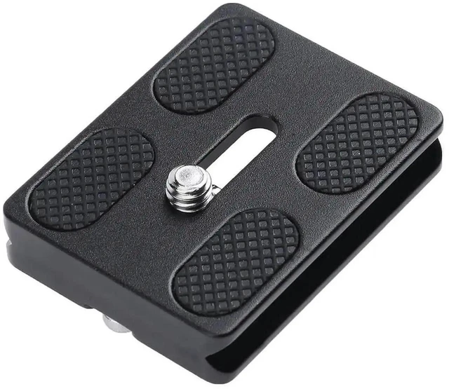 Alt view image 3 of 3 - PU-50 Universal Metal Quick Release Plate Arca Swiss Dovetail Camera Tripod Ball Head Mount Dual 1/4 Inch Screw Holes Anti-Slip Rubber Pad for DSLR and Mirrorless Cameras Compact Lightweight