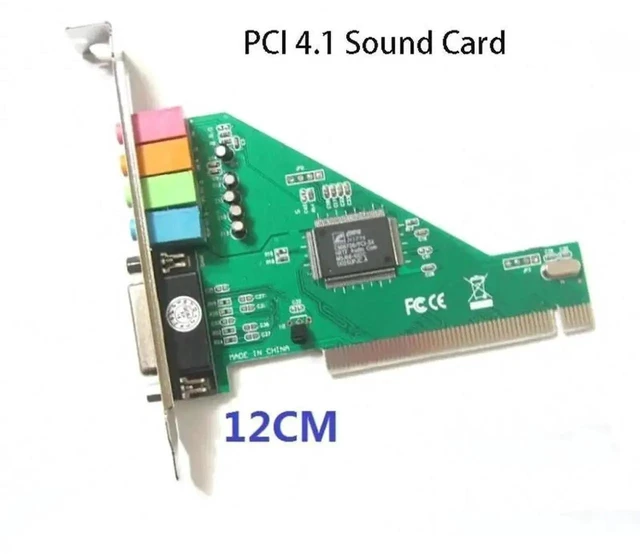 Alt view image 3 of 6 - 4.1 Channel PCI Sound Card with C-Media 8738 Chip Internal Desktop Audio Expansion Card Independent Motherboard Replacement Adapter with Microphone Line-In and Speaker Ports for Windows
