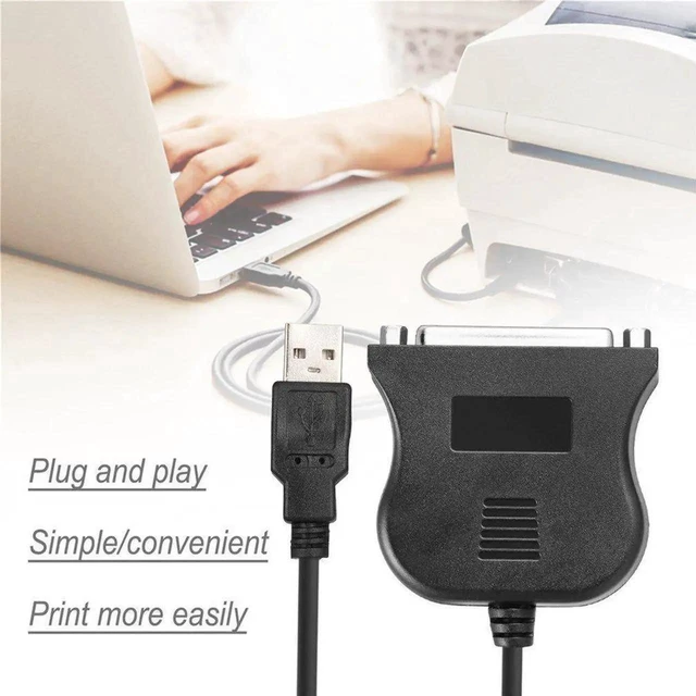 Alt view image 5 of 5 - USB 2.0 to DB25 Parallel Port Adapter Cable 25 Pin IEEE 1284 Printer Connection Cord 1Mbps Transfer Speed Converter for Legacy Parallel Devices and Old Peripherals Plug and Play Stable Signal