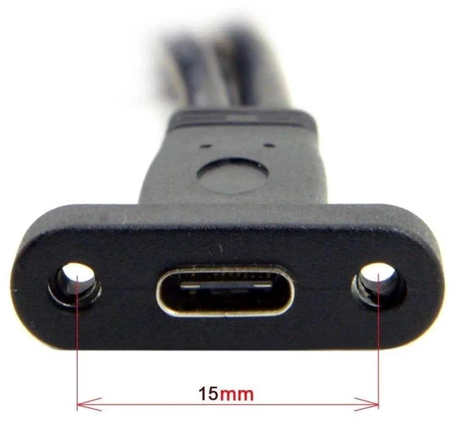 Alt view image 4 of 7 - Motherboard 19/20Pin Header to USB-C Female Rear Panel Expansion Adapter Cable PCI-E Slot Bracket for Chassis USB 3.0 High-Speed Data Transfer and Fast Charging 0.4M Cable 12cm Metal Bracket