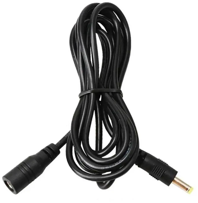 Alt view image 2 of 3 - DC Power Extension Cable with 4.0mm by 1.7mm Female Jack and Male Plug Copper Conductor Adapter Cord for Portable Monitors LED Light Strips IP Cameras 1.5M 1 Pack
