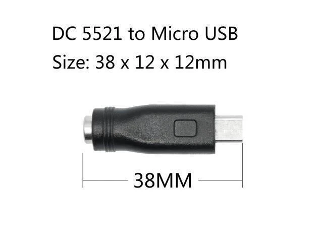 Alt view image 6 of 7 - DC 5.5mm x 2.1mm to Micro USB Adapter DC 5521 Female Input to Micro USB Male Output Power Connector for 5V Device Power or Charging No Data Transfer Compact Portable Plug 4Pcs