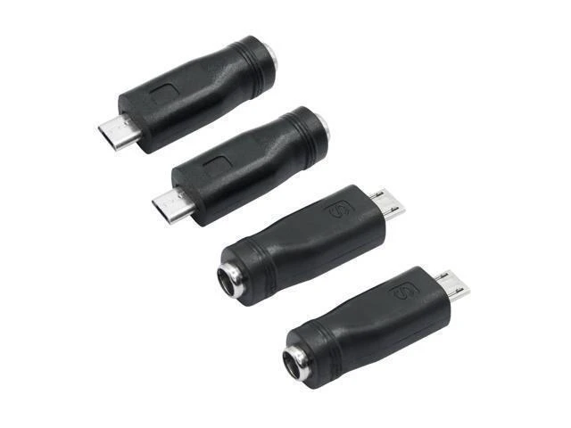 Alt view image 7 of 7 - DC 5.5mm x 2.1mm to Micro USB Adapter DC 5521 Female Input to Micro USB Male Output Power Connector for 5V Device Power or Charging No Data Transfer Compact Portable Plug 4Pcs