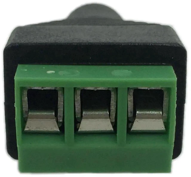 Alt view image 2 of 7 - 3.5mm Stereo Female Audio Jack to 3-Pin Screw Terminal Adapter Solderless AV Balun Converter Connector for Headsets Speakers CCTV Audio Intercoms and DIY Wiring 2 Pack Replacement
