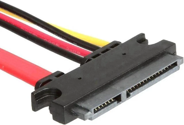 Alt view image 2 of 4 - 22Pin SATA III 6Gbps Combo Cable 50CM 7Pin Data Interface and 4Pin Molex Power Connector Integrated Data and Power Cable for HDD and SSD Storage Installation and Computer Case Wiring Red