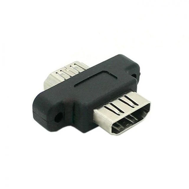 Alt view image 3 of 7 - HD-087 HDMI 1.4 Female-to-Female Coupler Adapter Extension Extender for Joining 2 HDMI Cables Compatible with 19-Pin Male Cables HDCP Support Gold-Plated Contacts 27.5 mm Panel Mount Holes