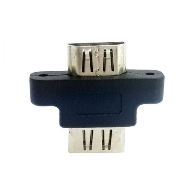 Alt view image 4 of 7 - HD-087 HDMI 1.4 Female-to-Female Coupler Adapter Extension Extender for Joining 2 HDMI Cables Compatible with 19-Pin Male Cables HDCP Support Gold-Plated Contacts 27.5 mm Panel Mount Holes