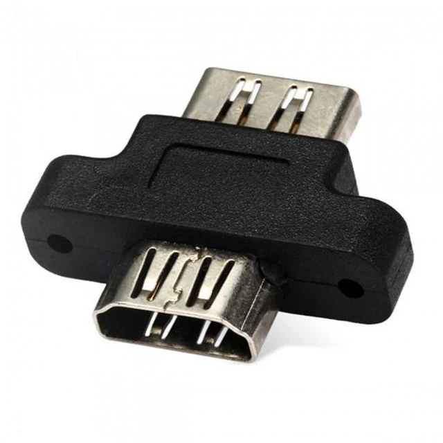 Alt view image 6 of 7 - HD-087 HDMI 1.4 Female-to-Female Coupler Adapter Extension Extender for Joining 2 HDMI Cables Compatible with 19-Pin Male Cables HDCP Support Gold-Plated Contacts 27.5 mm Panel Mount Holes