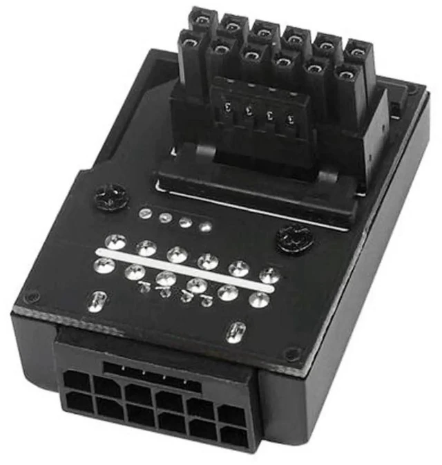 Main image of 12VHPWR 16Pin PCIe 5.0 GPU Power Adapter ATX 3.0 Modular PSU Connector with 90-Degree Downward Angled Design Gold-Plated Pins for RTX 3080 and 3090Ti Graphics Cards for Compact PC Builds