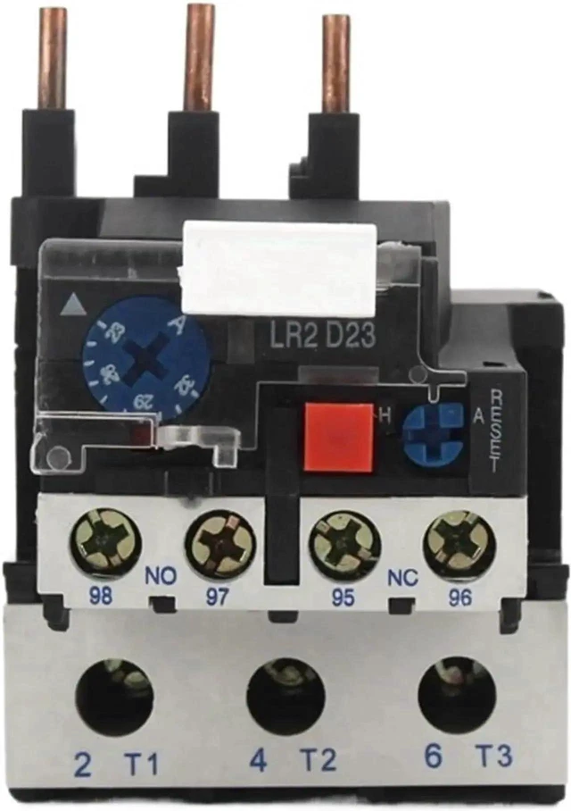 Alt view image 6 of 6 - JR28-36 Adjustable Thermal Overload Relay Three-Phase Motor Overload Protection Relay Current Ranges 17-25A/23-32A/28-36A 50/60Hz LR2 D23 Interchangeable AC Contactor Mounting