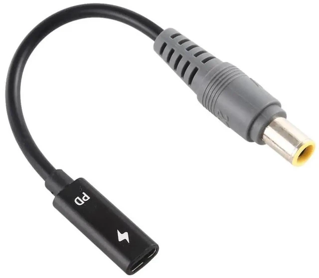 Alt view image 6 of 6 - USB-C PD to 7.9x5.5mm DC Power Charging Cable Type-C Male Input to DC Male Barrel Plug Conversion Cord 100W 5V/9V/12V/15V/20V Output for Legacy Laptops and Electronics