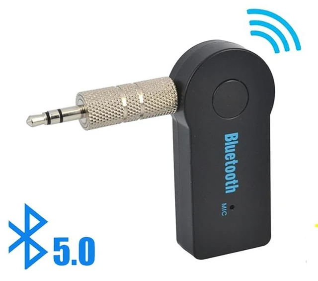Main image of 2 in 1 Wireless Bluetooth 5.0 Receiver Transmitter 3.5mm AUX Audio Adapter for Car Music Headphone and Speaker Connectivity A2DP Hands-Free Adapter with 15cm USB Charging Cable Black 5*2*1cm