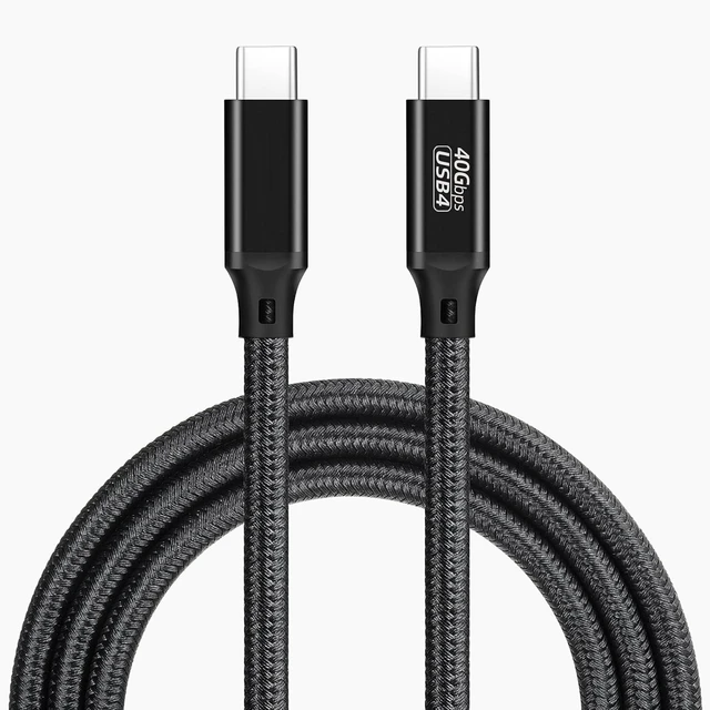 Alt view image 7 of 7 - USB-C to USB-C Cable 1.65ft./0.5M Braided USB4 Cable with 40Gbps Data Transfer 8K@60Hz Video Output and 240W PD 3.0 Charging Thunderbolt 3/4 Compatible with MacBook Pro Laptop Hub and Dock