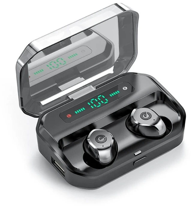 Main image of Bluetooth 5.0 TWS Wireless Earbuds IPX7 Waterproof In-Ear Headphones 1000mAh Charging Case with LED Display Built-in Mic CVC8.0 Noise Canceling HiFi 3D Stereo 105H Playtime 4-6H Full Charge