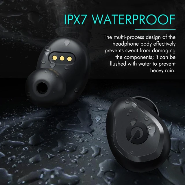Alt view image 3 of 7 - Bluetooth 5.0 TWS Wireless Earbuds IPX7 Waterproof In-Ear Headphones 1000mAh Charging Case with LED Display Built-in Mic CVC8.0 Noise Canceling HiFi 3D Stereo 105H Playtime 4-6H Full Charge