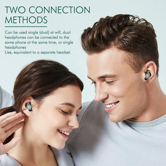 Alt view image 5 of 7 - Bluetooth 5.0 TWS Wireless Earbuds IPX7 Waterproof In-Ear Headphones 1000mAh Charging Case with LED Display Built-in Mic CVC8.0 Noise Canceling HiFi 3D Stereo 105H Playtime 4-6H Full Charge