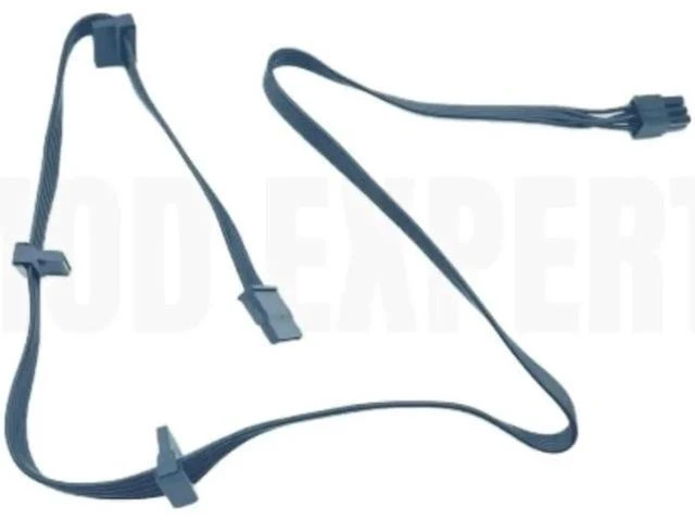 Alt view image 2 of 6 - 6Pin to 4 SATA Angled Modular Power Cable 18AWG UL1007 Tinned Copper Flat Ribbon SATA Power Adapter Lead for HDD SSD Riser Cards PSU Models FOCUS GX-1000 GX-850 GX-750 GX-650 GX-550 50cm + 3 x 15cm