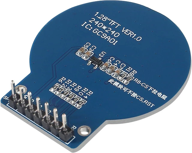 Alt view image 6 of 7 - 1.28 Inch Round TFT LCD Display Module RGB 240x240 Resolution GC9A01 Driver 4 Wire SPI Interface 240x240 PCB for Raspberry Pi Nano and STM32 Overall Dimensions 38mm x 45.5mm x 3.2mm 2PCS