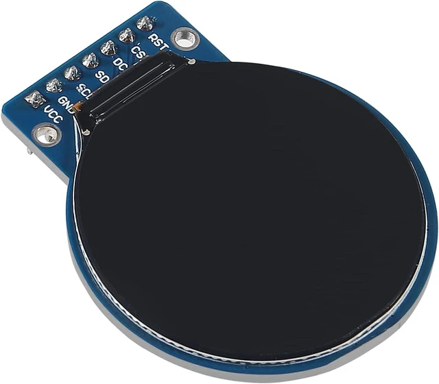 Alt view image 7 of 7 - 1.28 Inch Round TFT LCD Display Module RGB 240x240 Resolution GC9A01 Driver 4 Wire SPI Interface 240x240 PCB for Raspberry Pi Nano and STM32 Overall Dimensions 38mm x 45.5mm x 3.2mm 2PCS