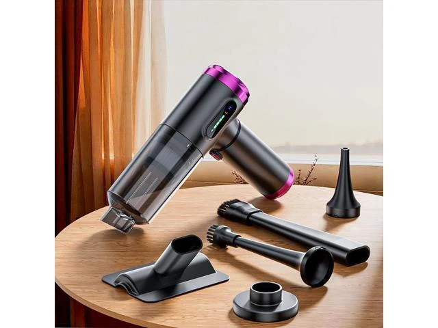 Alt view image 3 of 5 - ST-6901BPlus Cordless Handheld Vacuum Cleaner and Blower 2-in-1 Suction Blowing Dust Remover 100W 80000 RPM Type-C Rechargeable for Car & Home 22.3 x 4.5 x 16.9 cm Black Gold/Silver Purple