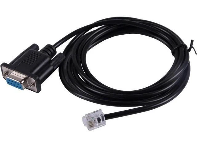 Alt view image 3 of 5 - DB9 RS232 Serial Cable DB9 Female to RJ12 6P6C Male Console Adapter 940-0144A Replacement Shielded Cable for Rack PDU and ATS Local Configuration Status Monitoring Firmware Upgrades 1.8-meter
