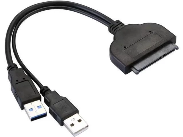 Alt view image 3 of 5 - USB 3.0 to SATA III 6Gbps 22Pin Adapter Cable for 2.5-Inch HDD SSD UASP SATA to USB 3.0 Hard Drive Converter Data Transfer Cable with Extra USB Power Cord Plug & Play for Windows Linux 6 Inch