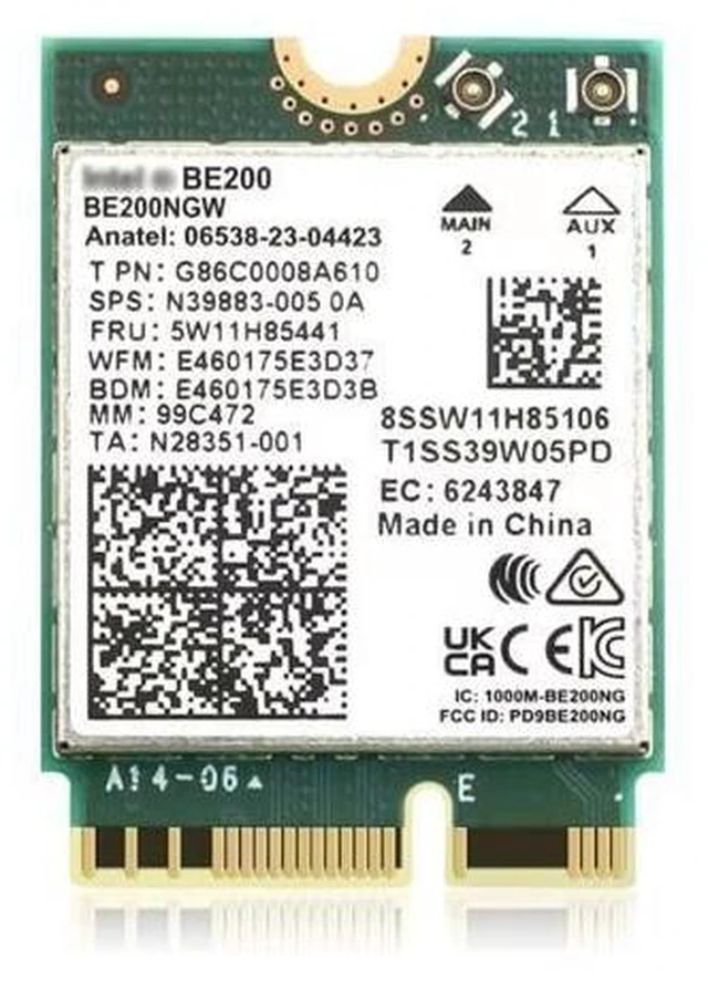 Main image of BE200NGW WiFi 7 M.2 Card WiFi Module Tri-Band 802.11be Wireless Network Adapter with Bluetooth 5.4 6-Stream 9.3Gbps 4K QAM 320MHz for Laptop & PC Windows 10/11 64-bit