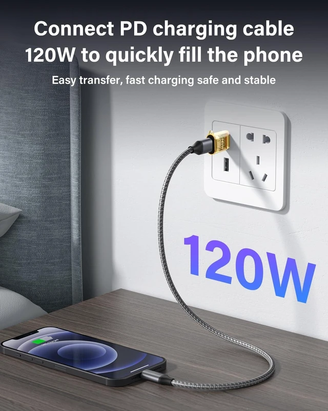 Alt view image 2 of 6 - USB-C to USB-A Adapter Type-C Male to USB-A Female Adapter USB 3.2 Gen 2 10Gbps Data Transfer OTG Adapter 120W PD Fast Charging with LED Transparent Yellow Case for Laptop Phone Tablet PC 2 Pack