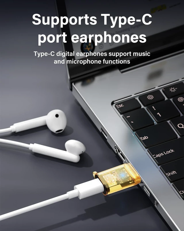 Alt view image 3 of 6 - USB-C to USB-A Adapter Type-C Male to USB-A Female Adapter USB 3.2 Gen 2 10Gbps Data Transfer OTG Adapter 120W PD Fast Charging with LED Transparent Yellow Case for Laptop Phone Tablet PC 2 Pack
