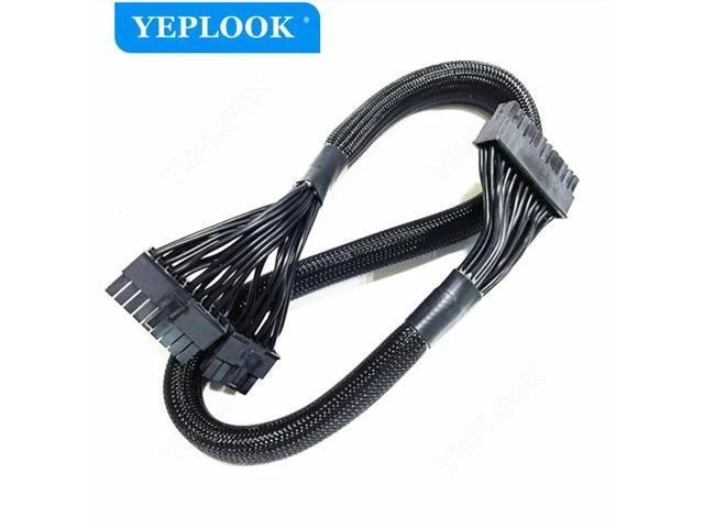 Alt view image 3 of 6 - 10Pin+18Pin to 24Pin 20+4Pin Power Supply Cable UL1007 18AWG Sleeved Modular PSU Main Power Cable for P750GM 750W P850GM 850W P1000GM 1000W Gold Fully Modular 60cm