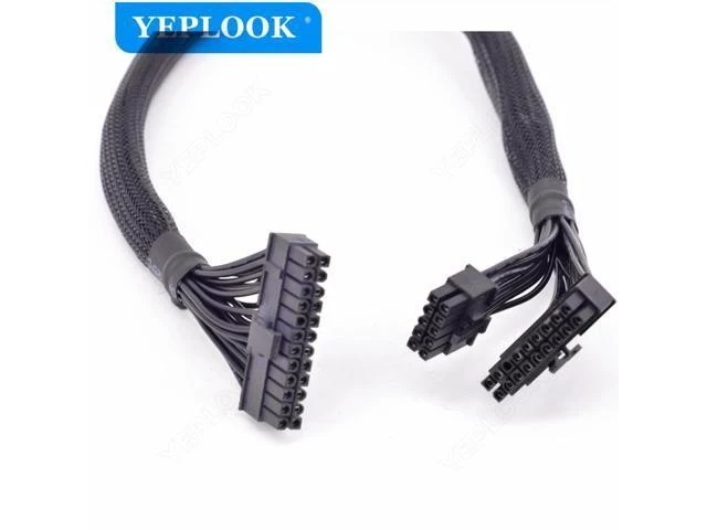 Alt view image 5 of 6 - 10Pin+18Pin to 24Pin 20+4Pin Power Supply Cable UL1007 18AWG Sleeved Modular PSU Main Power Cable for P750GM 750W P850GM 850W P1000GM 1000W Gold Fully Modular 60cm