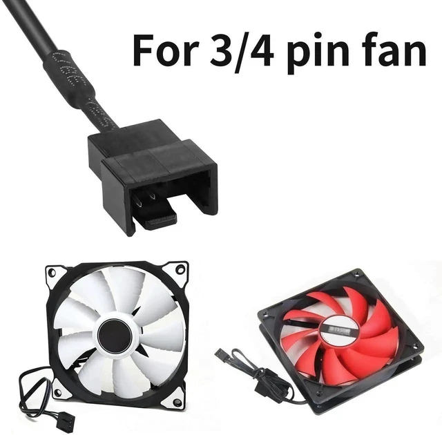 Alt view image 4 of 7 - USB-A 5V to 12V Step-Up Cable for 3Pin/4Pin PWM PC Case Fans Sleeved Fan Power Adapter Cord with Boost Circuit USB Fan Power Supply Lead for DIY Chassis Cooling 2 Pack