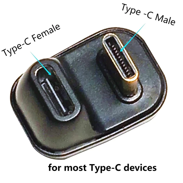 Alt view image 5 of 7 - USB-C Male to Female Adapter USB 4 40Gbps Type-C Extension Converter 180° U-Shaped Angle Design PD 100W Charging 8K@60Hz Video for Laptops Tablets and Type-C Devices 1 PC