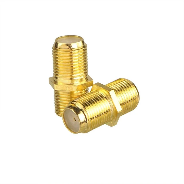 Alt view image 2 of 6 - RG6 F-Type F81 Female to Female Gold Plated Coaxial Cable Coupler Coax Extender Adapter F81 Barrel Connector for RG6 Patch and TV Cables Corrosion Resistant 5-Pack