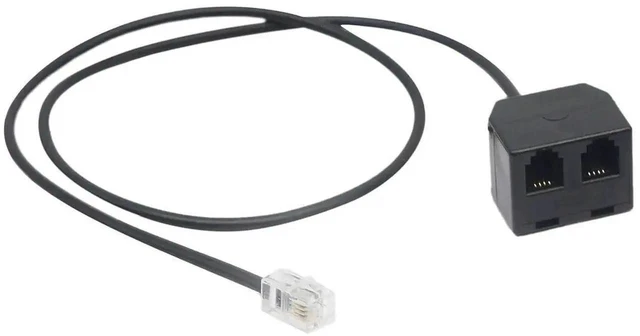 Alt view image 2 of 4 - RJ9 4P4C Headset Y Splitter Cable 1 Male to Dual Female Training Adapter Cord IP Desk Phone Headset Extension Cable for Call Monitoring and Call Center Supervision Plug and Play 2 Pack