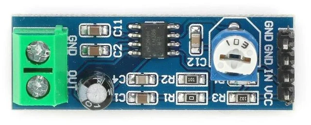 Alt view image 6 of 6 - LM386 Audio Power Amplifier Module 200 Times Gain Amplifier Board mono Power Amplifier 5V-12V Input