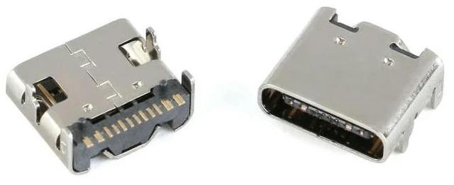 Alt view image 2 of 2 - USB 3.1 Type-C 16Pin Female SMT Connector Mobile Phone Charging Port Socket USB Type-C Charging Connector Type-C Female Socket Tow Feet Plug for Mobile Phone 10PCS