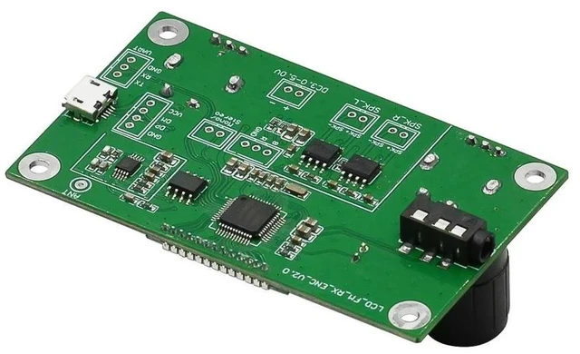 Alt view image 2 of 3 - Digital Stereo FM Radio Receiver Module Board DSP PLL Tuner with Serial Control 87-108MHz FM Receiver Board 50Hz-18KHz Frequency Range Digital Radio Tuner Controller Module