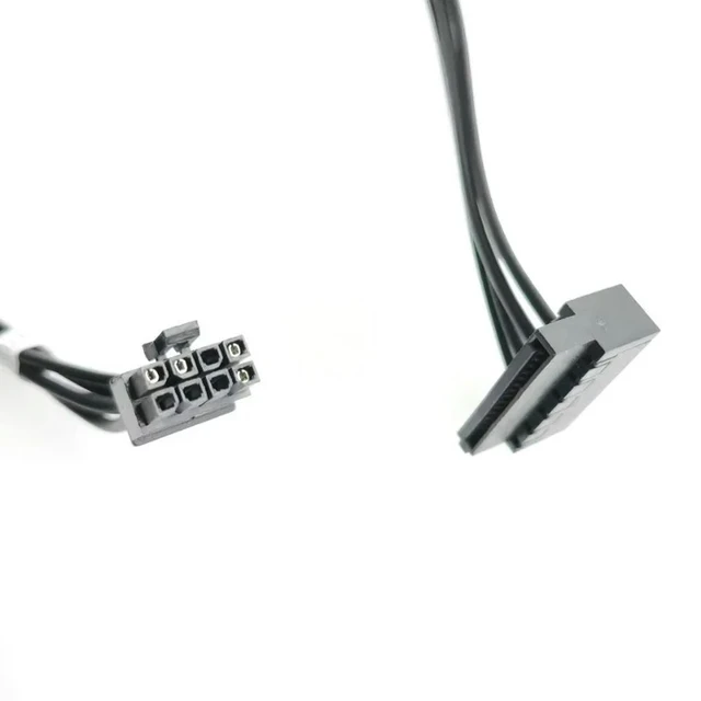 Alt view image 2 of 4 - 8-Pin to 2-Port SATA HDD SSD Power Cable SATA Power Socket Connector Adapter for 09VWT 7050 5050 3050 7060 Computer Mainboard ATX PSU Dual SATA Drive Power Supply Lead 45cm