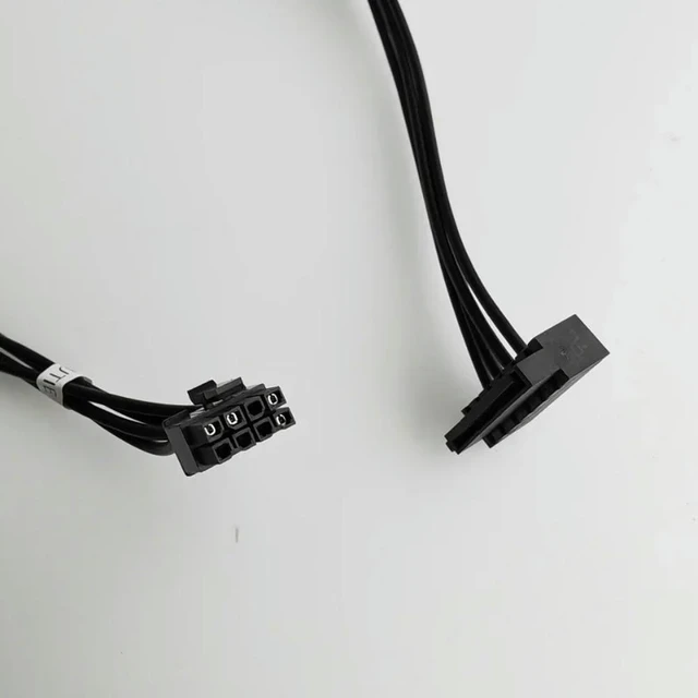 Alt view image 3 of 4 - 8-Pin to 2-Port SATA HDD SSD Power Cable SATA Power Socket Connector Adapter for 09VWT 7050 5050 3050 7060 Computer Mainboard ATX PSU Dual SATA Drive Power Supply Lead 45cm
