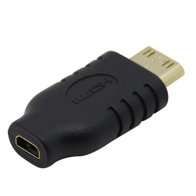 Alt view image 3 of 6 - Type D Micro HDMI Female to Type C Mini HDMI 1.4 Male Adapter 4K 60Hz High Speed Micro HDMI Cable Converter Gold Plated Connectors with Strain Relief and Foil Shielding for DC/DV