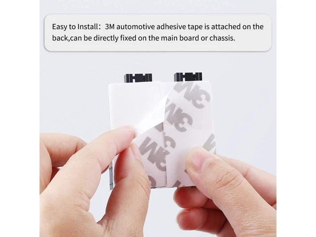 Alt view image 6 of 7 - 4 in 1 Internal USB 2.0 Header Splitter Cable 9 Pin Male 1 to 4 Female Extension Adapter Motherboard USB Hub Connector PWM Fan Splitter Short Circuit Protection 3M Adhesive Mount 30cm/0.98ft