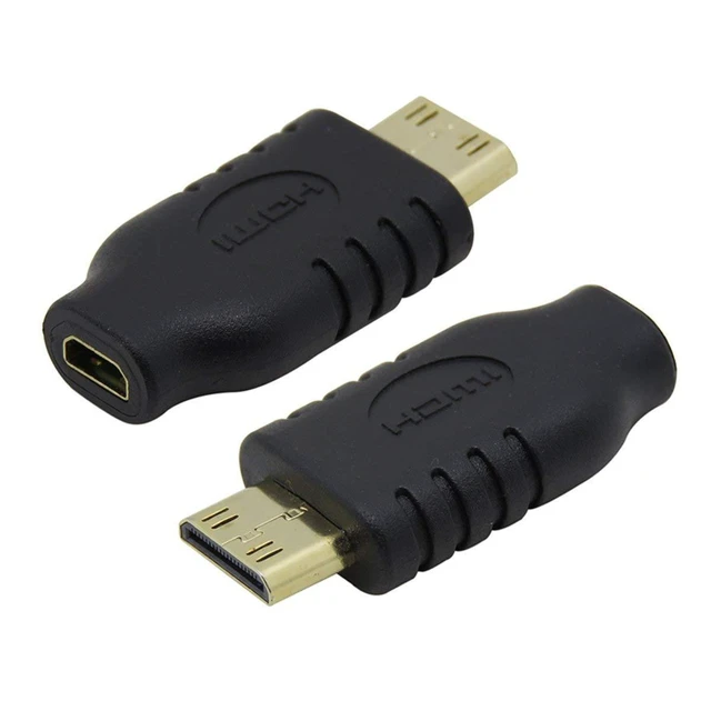 Alt view image 6 of 6 - Type D Micro HDMI Female to Type C Mini HDMI 1.4 Male Adapter 4K 60Hz High Speed Micro HDMI Cable Converter Gold Plated Connectors with Strain Relief and Foil Shielding for DC/DV