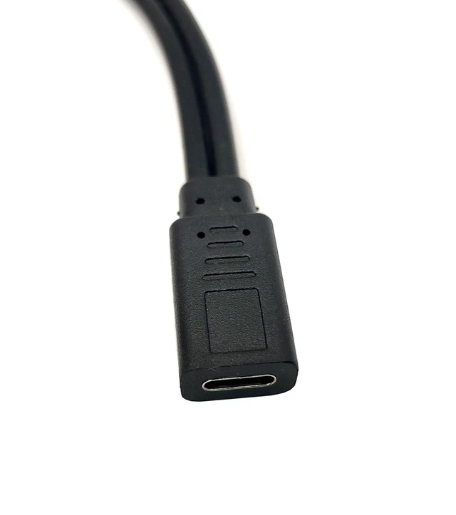 Alt view image 5 of 7 - USB-C Female to Dual Male Y Charging Splitter Cable Type-C 1 to 2 Charging Extension Converter 3A 15W Charge Only No Data Transfer PVC Nickel Plated Connectors for Two Devices 1 Foot