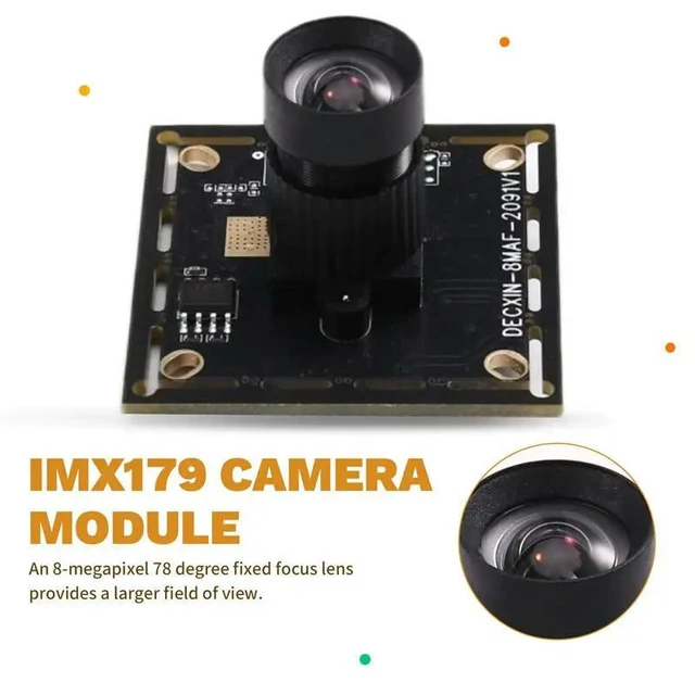 Alt view image 2 of 6 - IMX179 8M HD USB Camera Module 78-Degree Fixed Focus Industrial Camera Driver-Free USB Connected HD Camera Module with 1M USB Cable