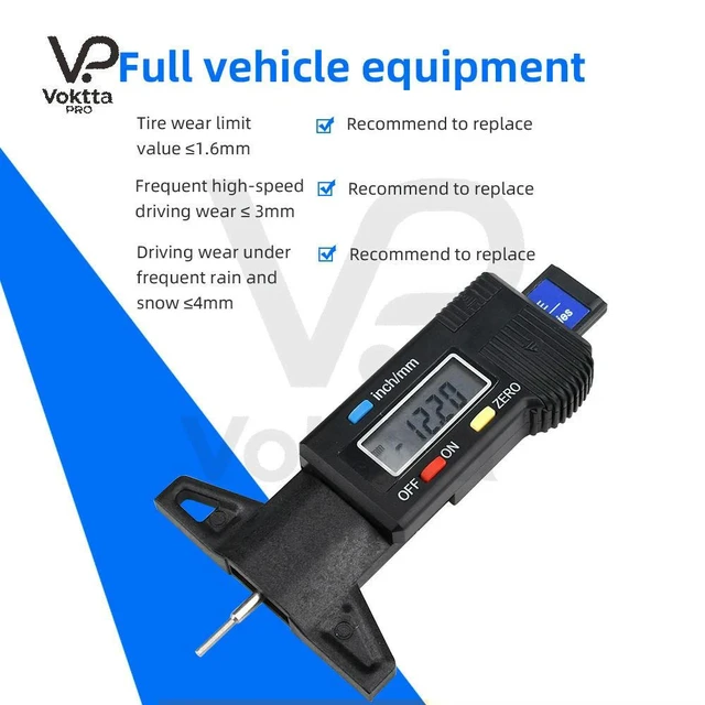 Alt view image 4 of 6 - 0-25mm LCD Digital Depth Gauge Caliper for Car Tires Tire Tread Gauge Measuring Tool Digital Tread Measurer for Car Tire Repair Tool and Tread Measurement