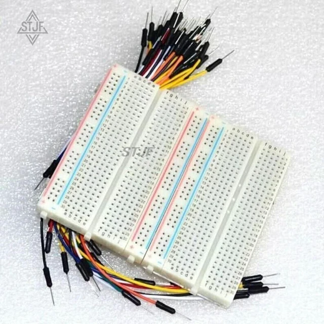 Main image of 750-Point Breadboard Protoboard Circuit Prototyping Board Kit with 1 Pcs Jumper Wires and 1 Pcs Experiment Board for Uno R3 Aega 2560 Due and Raspberry Pi Kits